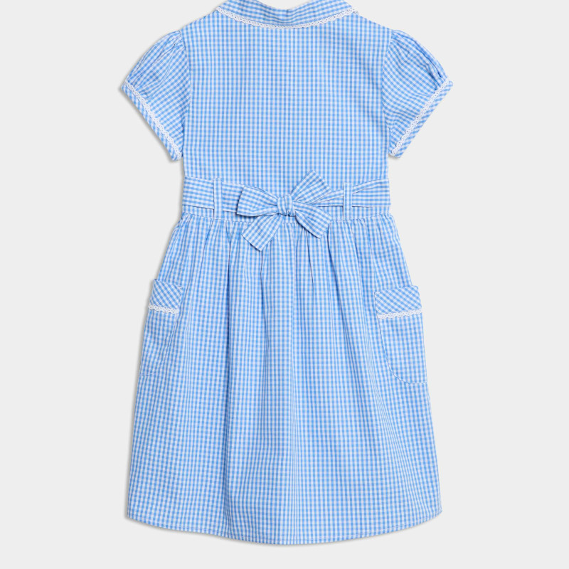 Pure Cotton Gingham School Dress (2-14 Yrs)