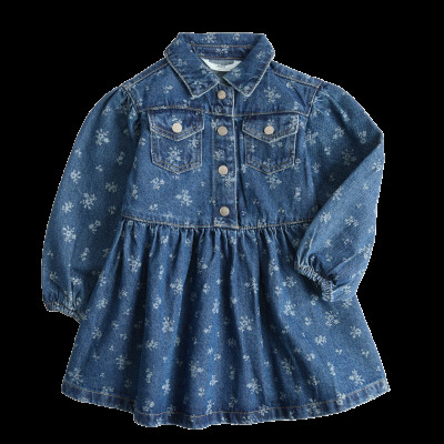 Denim Floral Dress (2-10 Yrs)