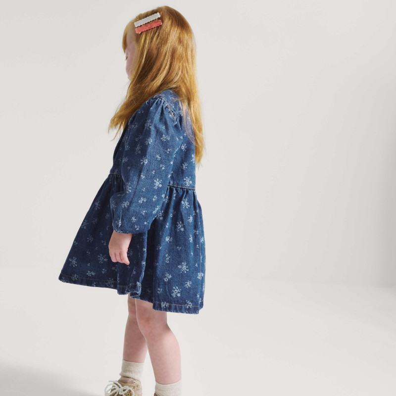 Denim Floral Dress (2-10 Yrs)