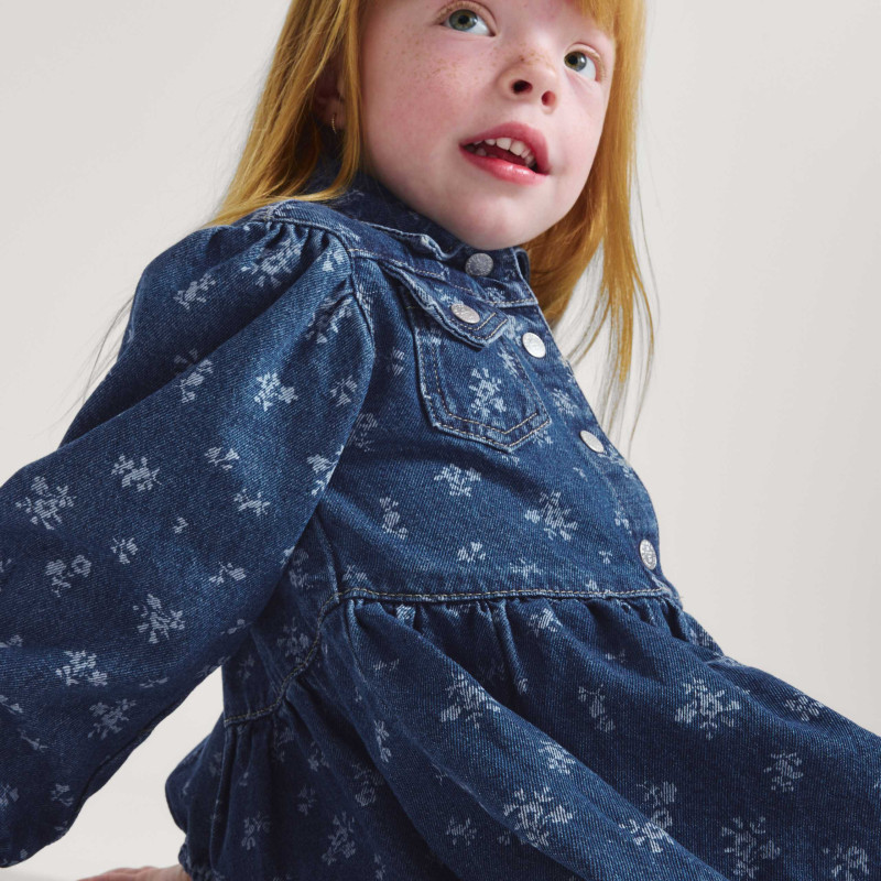 Denim Floral Dress (2-10 Yrs)
