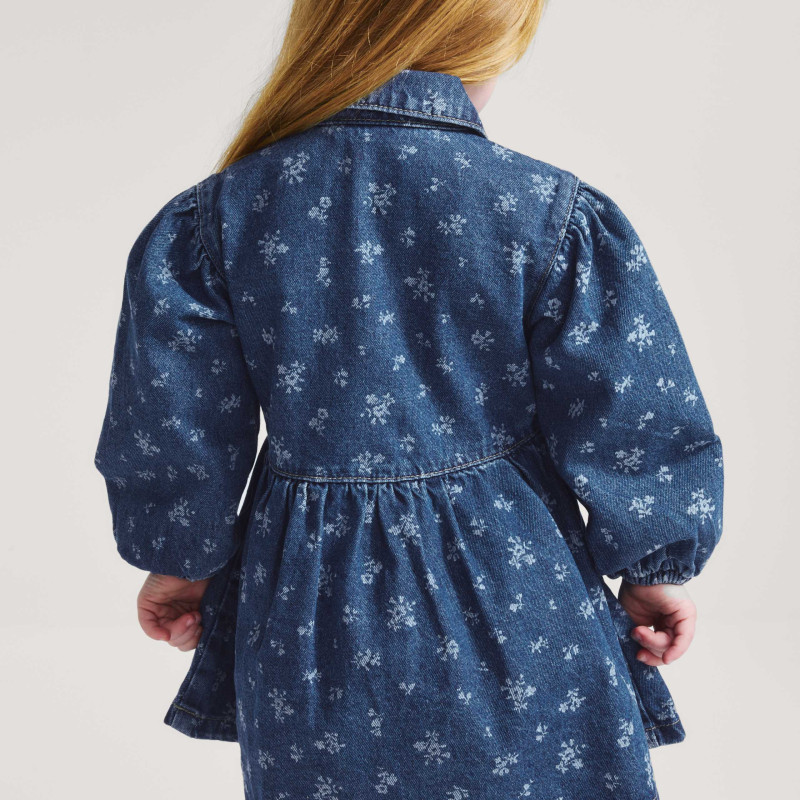 Denim Floral Dress (2-10 Yrs)