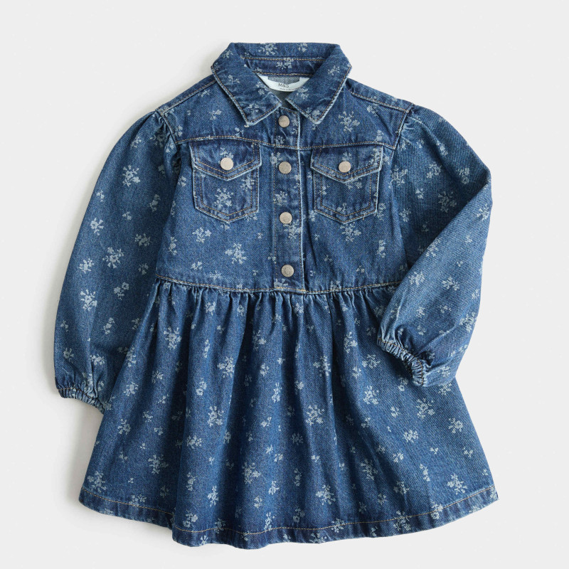Denim Floral Dress (2-10 Yrs)