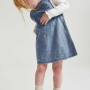 Denim Floral Embroidered Pinafore (2-8 Yrs)