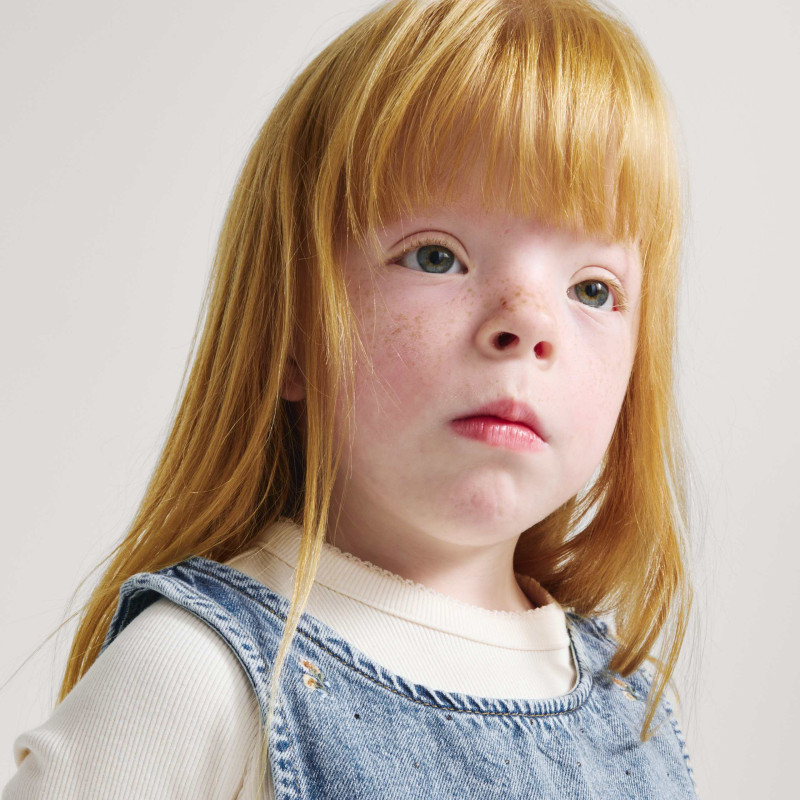 Denim Floral Embroidered Pinafore (2-8 Yrs)
