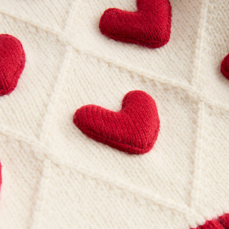 3D Heart Knit Jumper (2-8 Yrs)