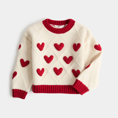 3D Heart Knit Jumper (2-8 Yrs)