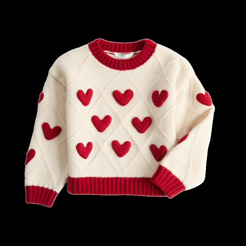 3D Heart Knit Jumper (2-8 Yrs)