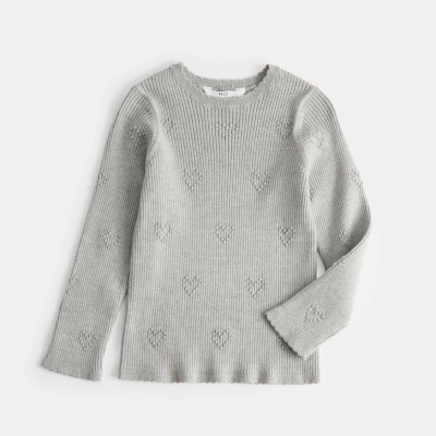 Heart Textured Knitted Top (2-10 Years)