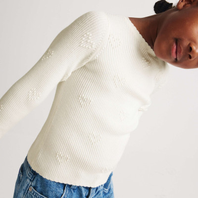 Heart Textured Knitted Top (2-10 Years)