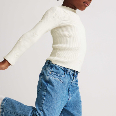 Heart Textured Knitted Top (2-10 Years)