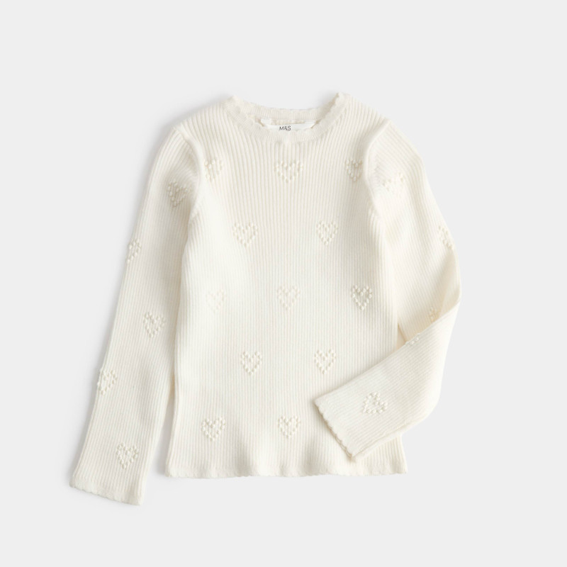 Heart Textured Knitted Top (2-10 Years)