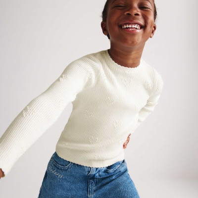 Heart Textured Knitted Top (2-10 Years)