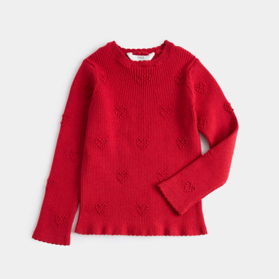 Heart Textured Knitted Top (2-10 Years)