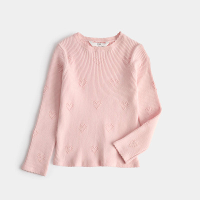 Heart Textured Knitted Top (2-10 Years)