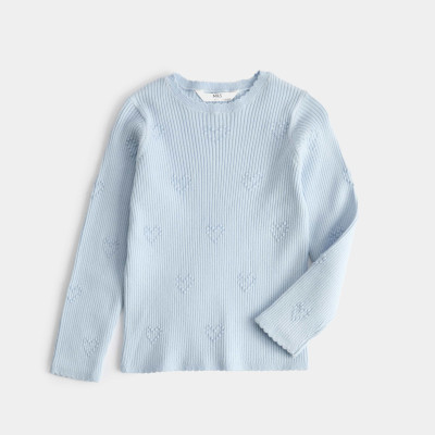 Heart Textured Knitted Top (2-10 Years)