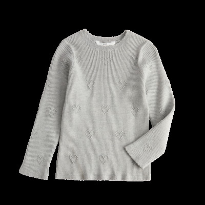 Heart Textured Knitted Top (2-10 Years)