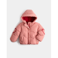 Gingham Hooded Puffer Coat (2-8 Yrs)