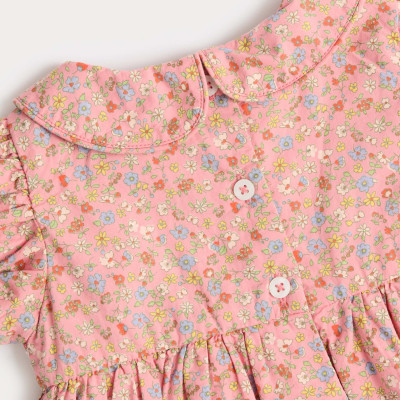Pure Cotton Floral Smock Dress (0-3 Yrs)
