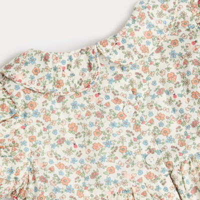 Pure Cotton Floral Smock Dress (0-3 Yrs)