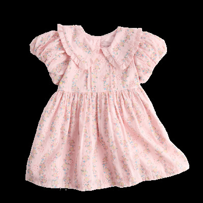 Pure Cotton Floral Collared Dress (0-5 Yrs)