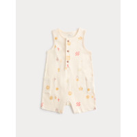 Pure Cotton Jersey Island Print Romper (0-3 Yrs)