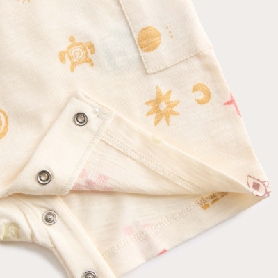 Pure Cotton Jersey Island Print Romper (0-3 Yrs)