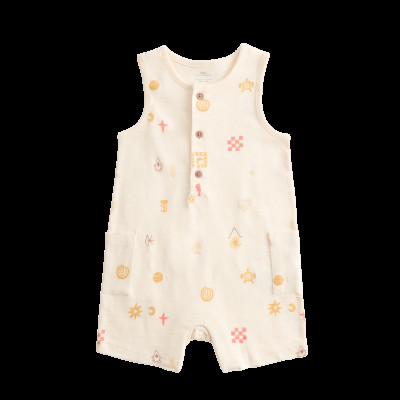 Pure Cotton Jersey Island Print Romper (0-3 Yrs)