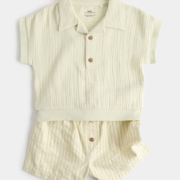 Pure Cotton Triple Cloth Top & Shorts (0-5 Yrs)