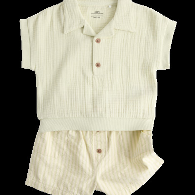 Pure Cotton Triple Cloth Top & Shorts (0-5 Yrs)