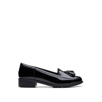 Patent Leather Tassel Slip On Loafers