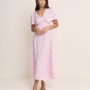 Polka Dot V-Neck Midi Tea Dress