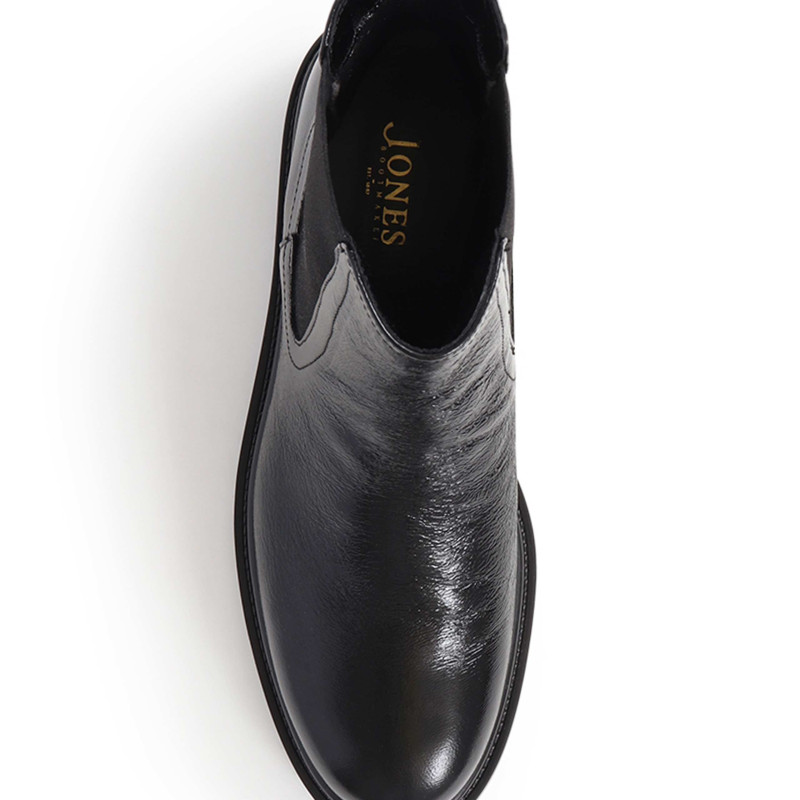 Patent Leather Chelsea Ankle Boots