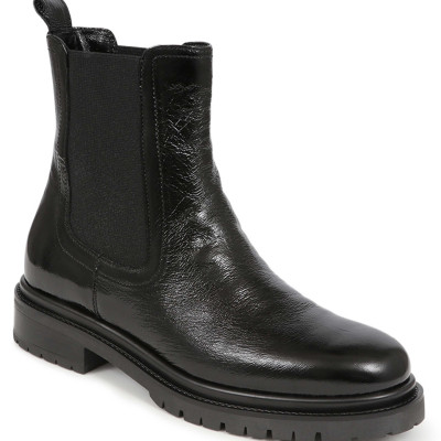 Patent Leather Chelsea Ankle Boots