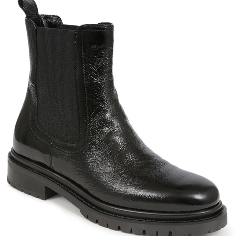 Patent Leather Chelsea Ankle Boots
