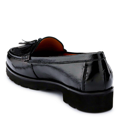 Patent Leather Tassel Loafers