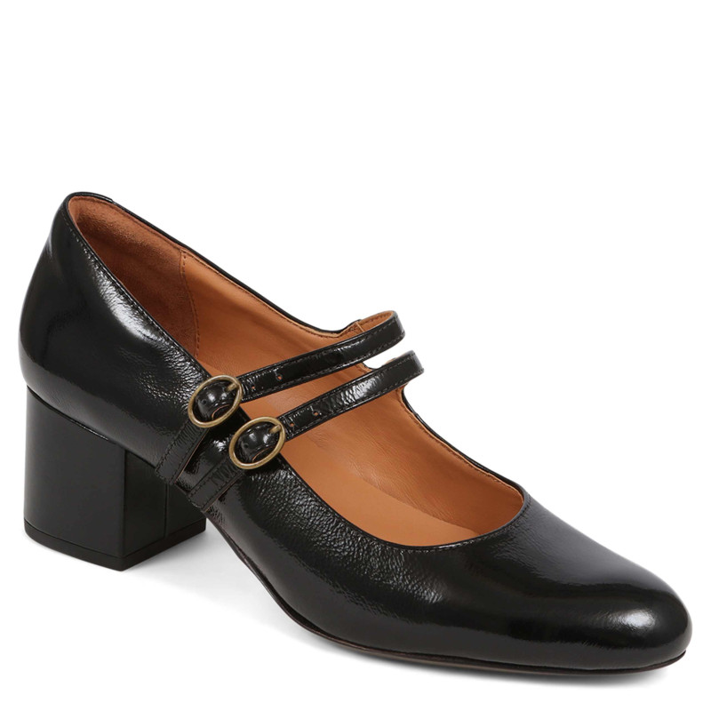 Patent Leather Double Strap Mary Jane Shoes
