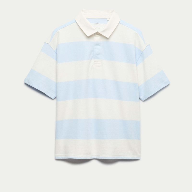 Pure Cotton Short Sleeve Rugby Shirt (6-16 Yrs)