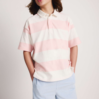 Pure Cotton Short Sleeve Rugby Shirt (6-16 Yrs)