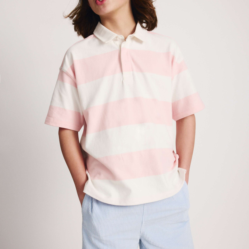 Pure Cotton Short Sleeve Rugby Shirt (6-16 Yrs)