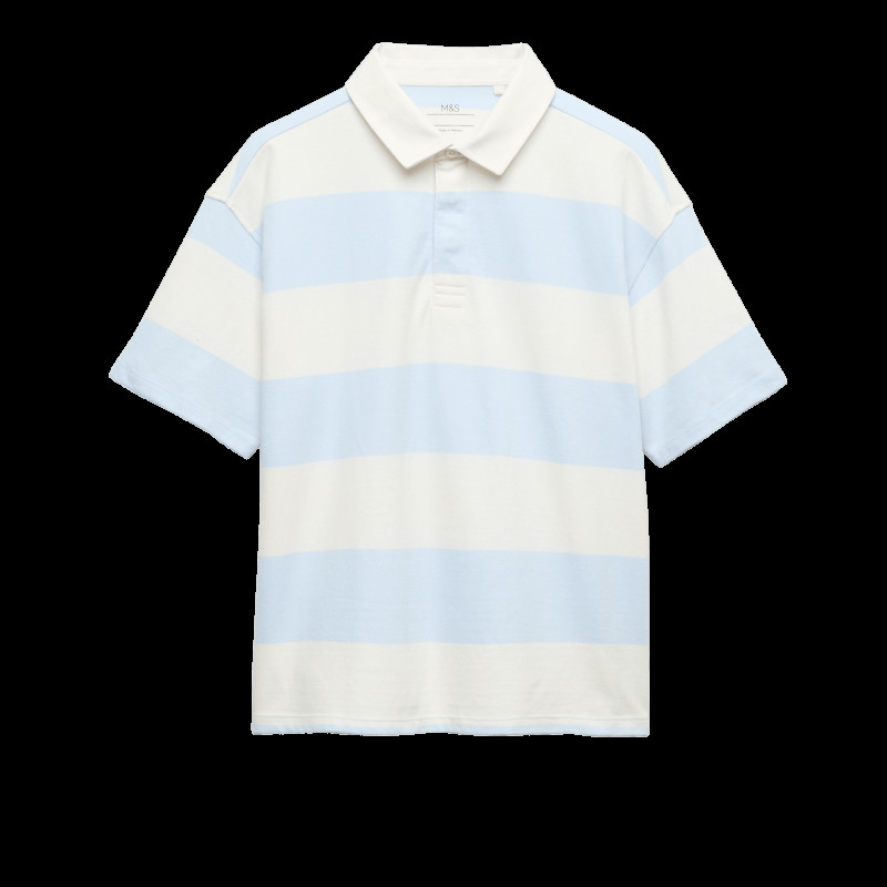 Pure Cotton Short Sleeve Rugby Shirt (6-16 Yrs)
