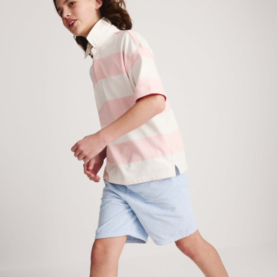Pure Cotton Short Sleeve Rugby Shirt (6-16 Yrs)