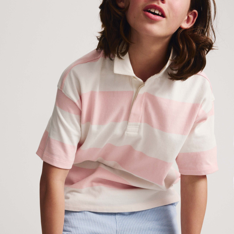 Pure Cotton Short Sleeve Rugby Shirt (6-16 Yrs)