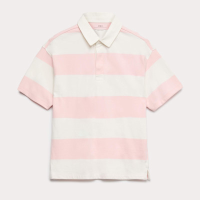 Pure Cotton Short Sleeve Rugby Shirt (6-16 Yrs)
