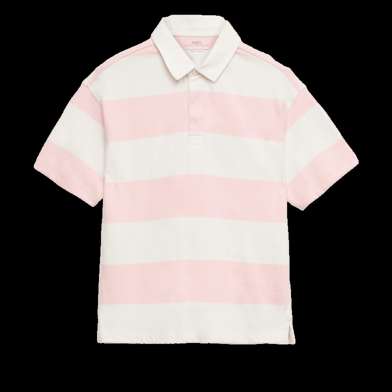 Pure Cotton Short Sleeve Rugby Shirt (6-16 Yrs)