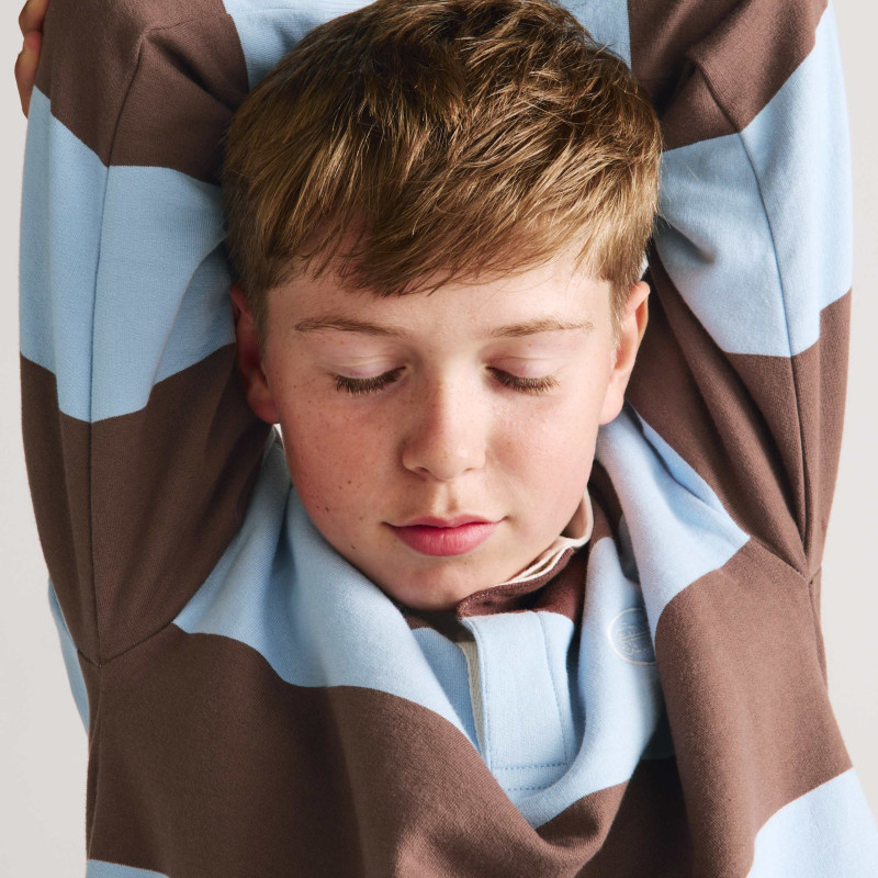 Pure Cotton Striped Rugby Sweatshirt (6-16 Yrs)