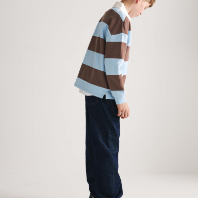Pure Cotton Striped Rugby Sweatshirt (6-16 Yrs)
