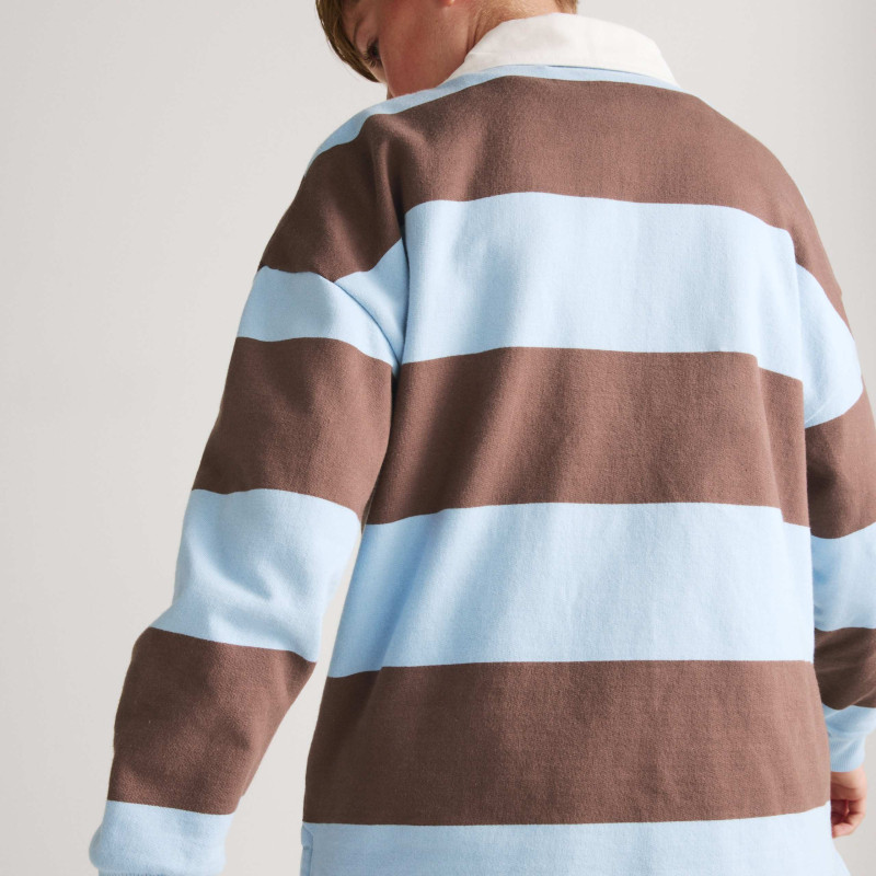 Pure Cotton Striped Rugby Sweatshirt (6-16 Yrs)