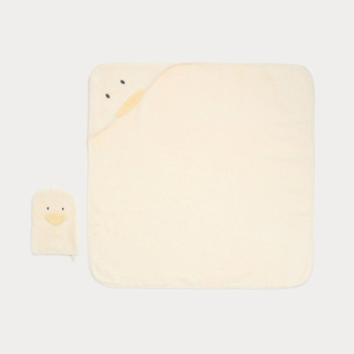 Pure Cotton Duck Towel and Mitt Set