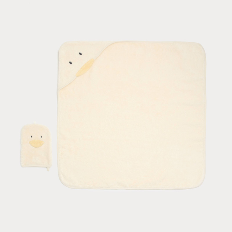 Pure Cotton Duck Towel and Mitt Set