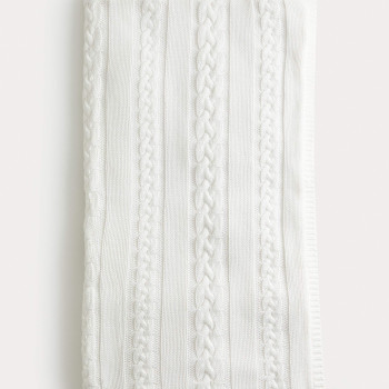 Pure Cotton Cable Fleece Shawl Pure Cotton Cable Fleece Shawl